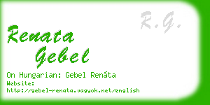 renata gebel business card